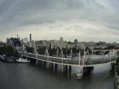 Cityscape London Eye - Bridge warped