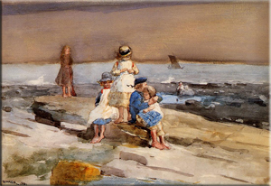 Children on the Beach (1881)