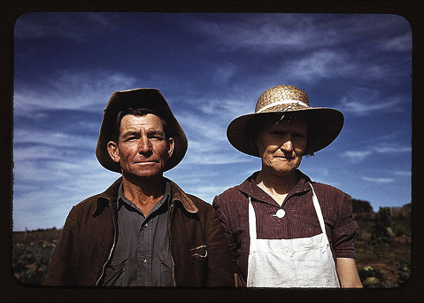 Jim Norris and wife, homesteaders, Pie Town, New Mexico